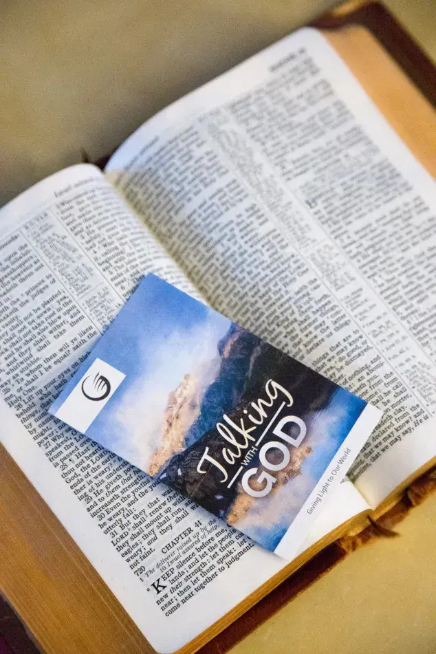 Brochure on a Bible